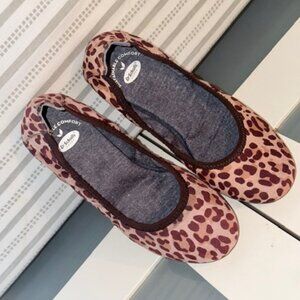 [2 f 29] Dr. Scholl's Ballet Flats, Animal print, canvas, Size 7M